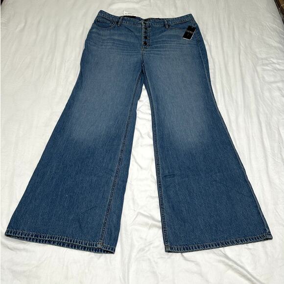 Lauren Ralph Lauren Womens High-Rise Flare Jeans Blue Wash Size 18 / Waist 34 - Picture 1 of 6